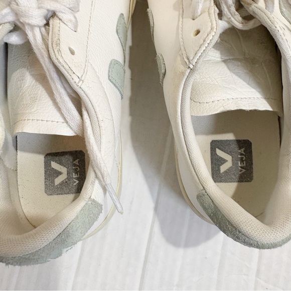 Veja Campo Leather Sneakers White Leather Size 6 Natural Suede Low Top Trainers - Picture 11 of 11
